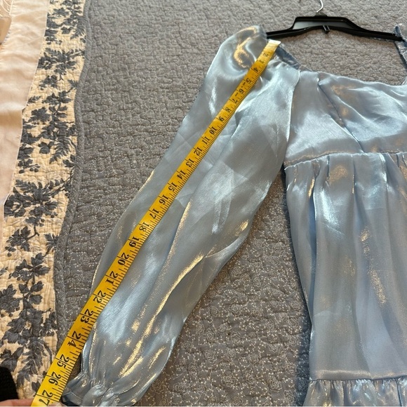 Midnight Doll Dress Blue Pastel Open Back with Bows Prom Wedding Easter Size L - Picture 14 of 15